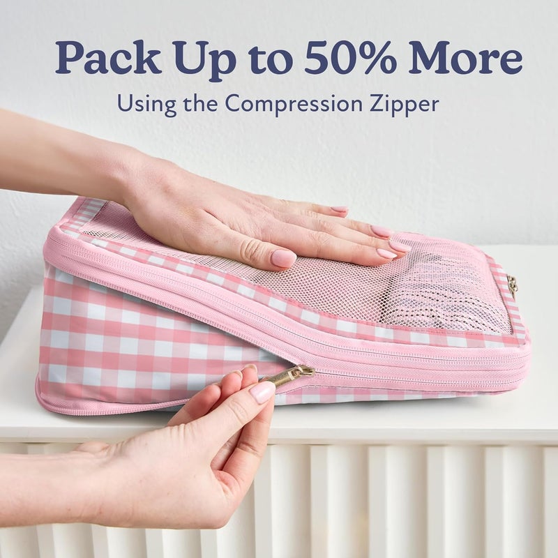 VANDEL Space-Saving Compression Packing Cubes for Kids + Women, Compressible Carry On Suit Case Organizer Luggage Kids Packing Cubes for Baby Bag Organizer Pouches for Luggage, Treavel Suitcase Cube - Image 2